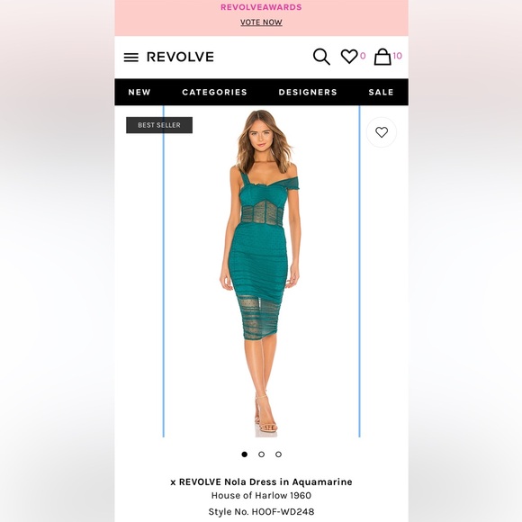 X Revolve Best Selling Aquamarine Lace Midi Dress - Picture 1 of 1